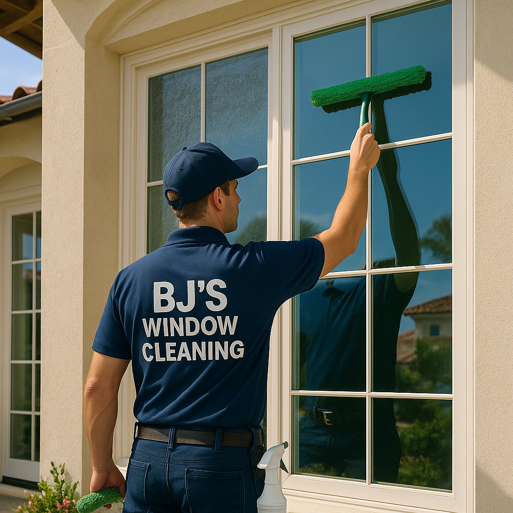 Clean windows from BJs Window Cleaning enhancing home's curb appeal in Newport Beach