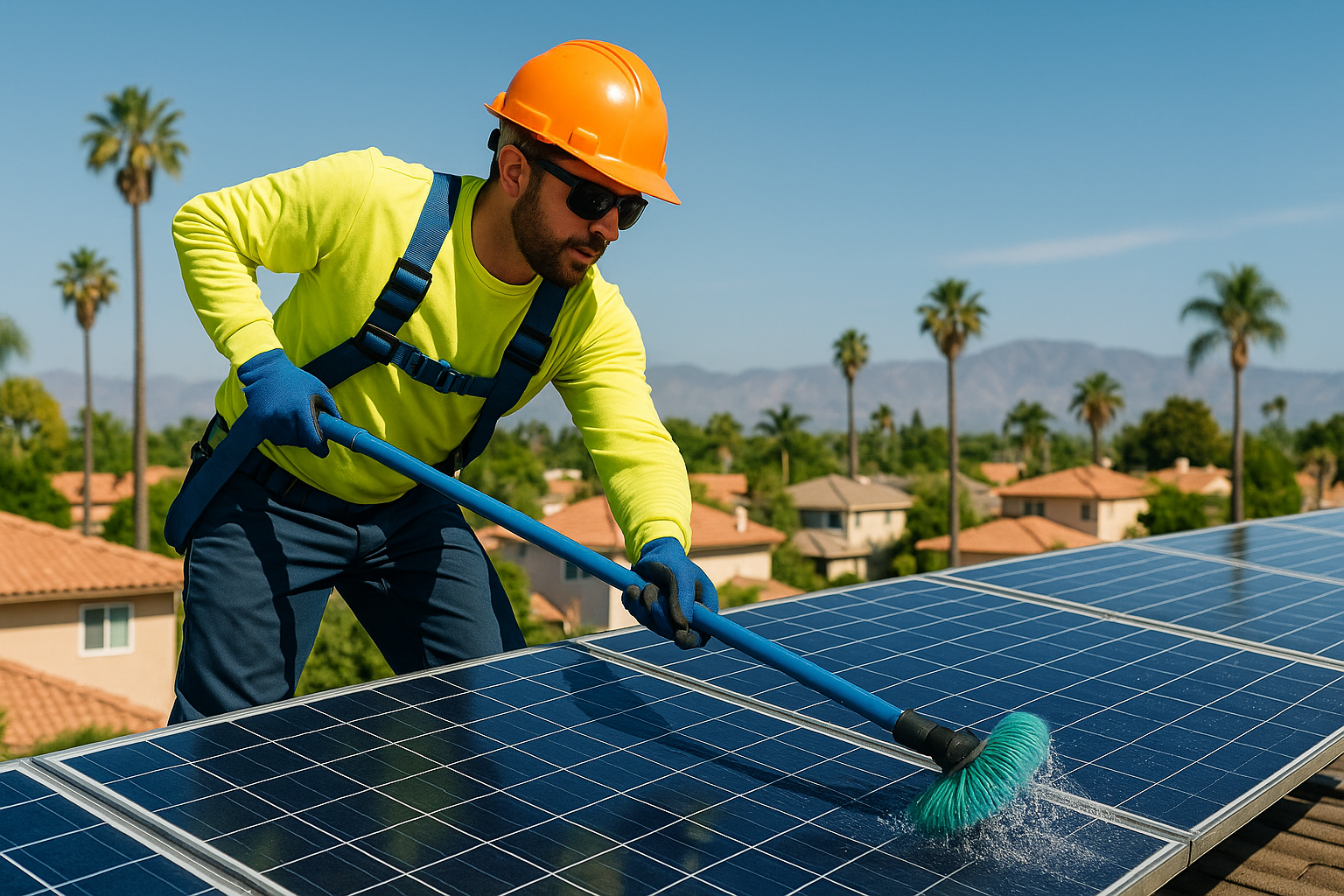Cleaning solar panels